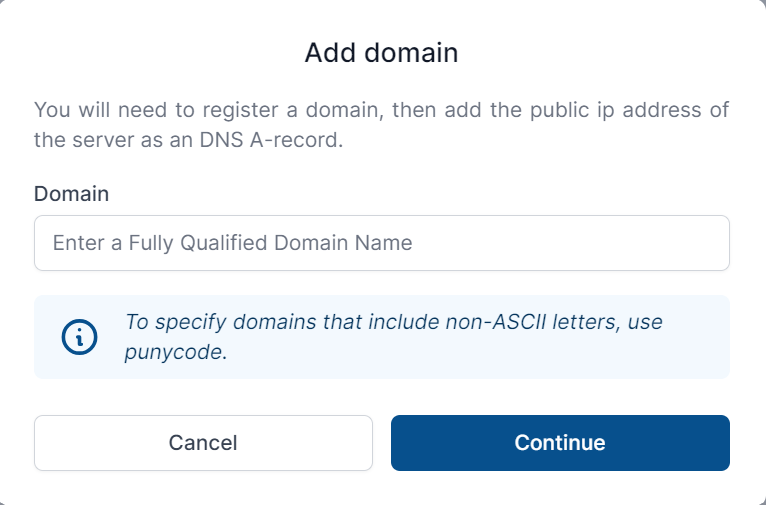 Add Domain