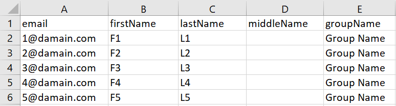 User Import Template