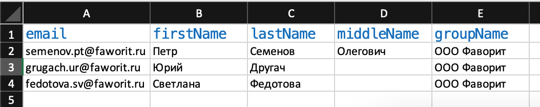 CSV импорт